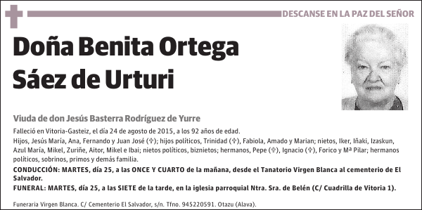 Benita Ortega Sáez de Urturi