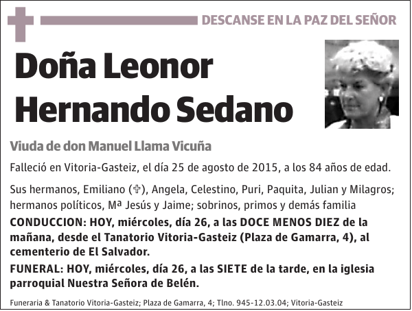 Leonor Hernando Sedano