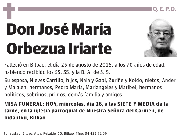 José María Orbezua Iriarte