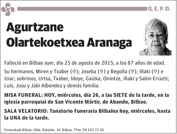 Agurtzane Olartekoetxea Aranaga