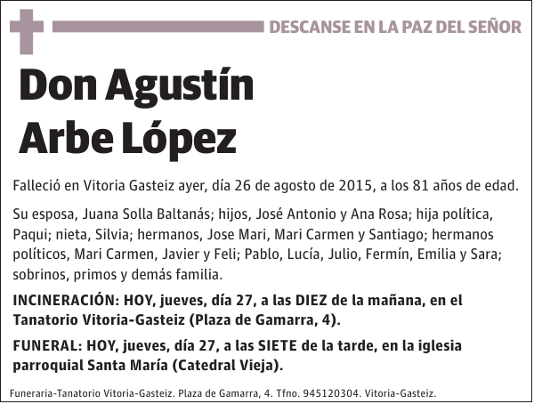 Agustín Arbe López