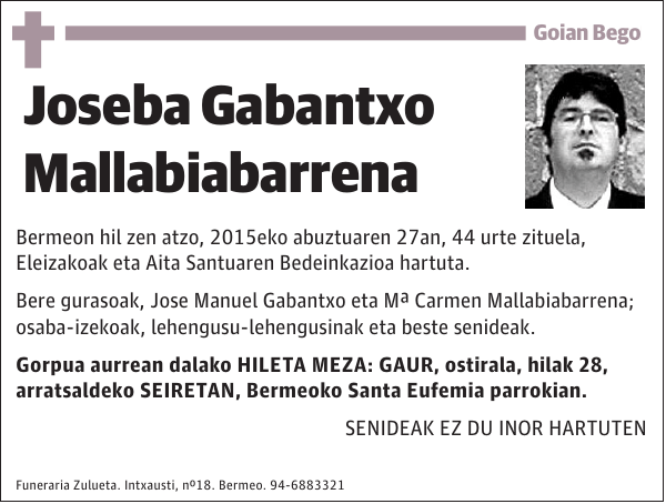 Joseba Gabantxo Mallabiabarrena