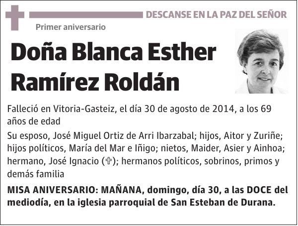 Blanca Esther Ramírez Roldán