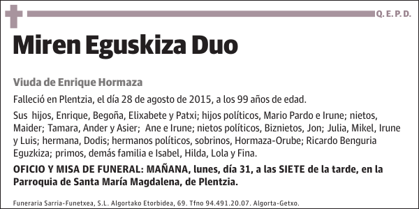 Miren Eguskiza Duo