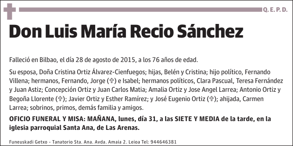 Luis María Recio Sánchez