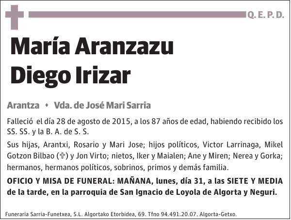 María Aranzazu Diego Irizar