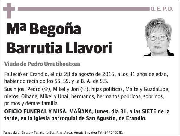 Mª Begoña Barrutia Llavori