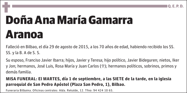 Ana María Gamarra Aranoa