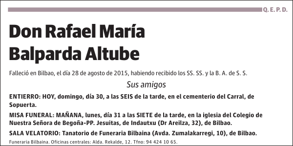 Rafael María Balparda Altube