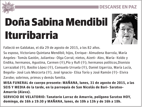 Sabina Mendibil Iturribarria