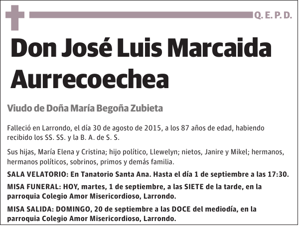 José Luis Marcaida Aurrecoechea