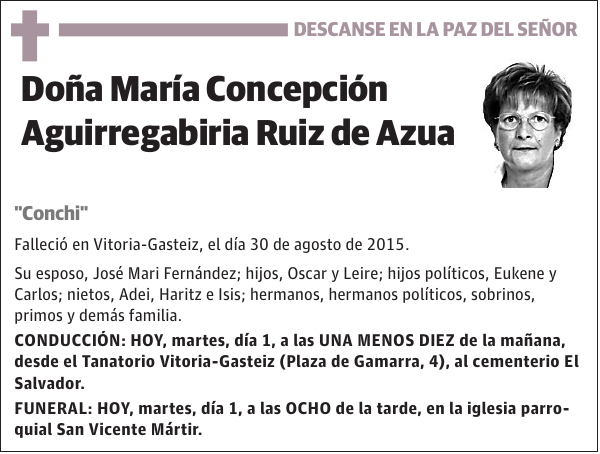 María Concepción Aguirregabiria Ruiz de Azua 'Conchi'