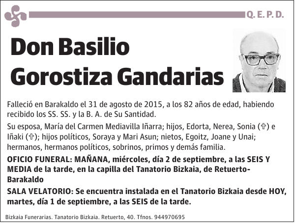 Basilio Gorostiza Gandarias