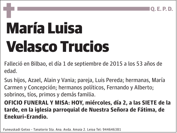 María Luisa Velasco Trucios