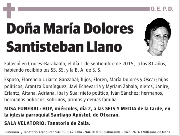 María Dolores Santisteban Llano