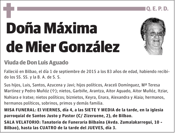 Máxima de Mier González