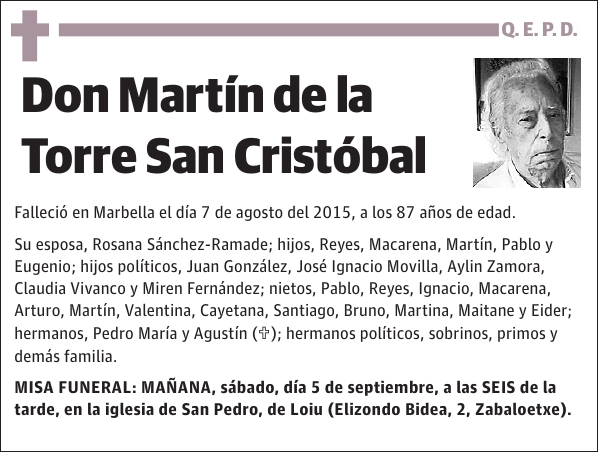 Martín de la Torre San Cristóbal