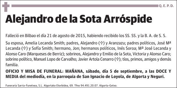 Alejandro de la Sota Arróspide