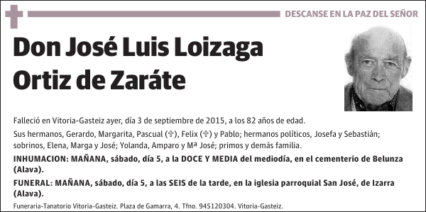 José Luis Loizaga Ortiz de Zaráte