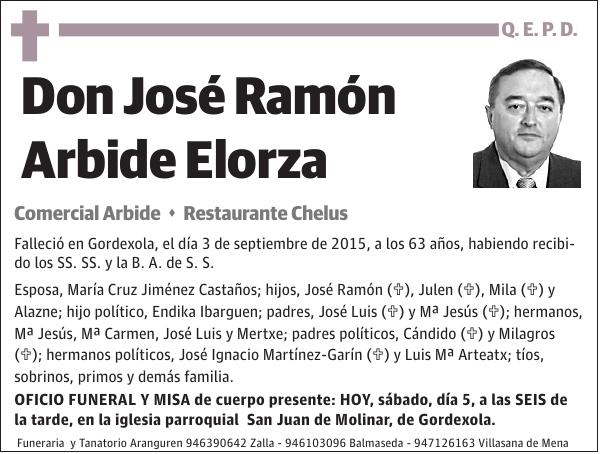 José Ramón Arbide Elorza