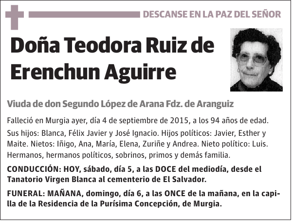 Teodora Ruiz de Erenchun Aguirre