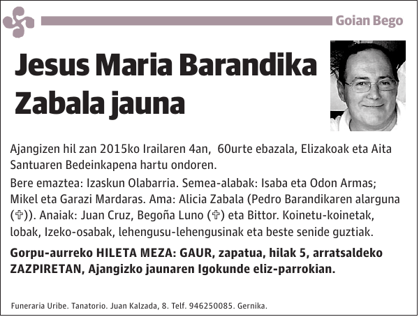 Jesus Maria Barandika Zabala