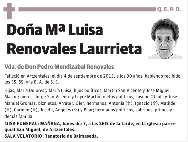 Mª Luisa Renovales Laurrieta