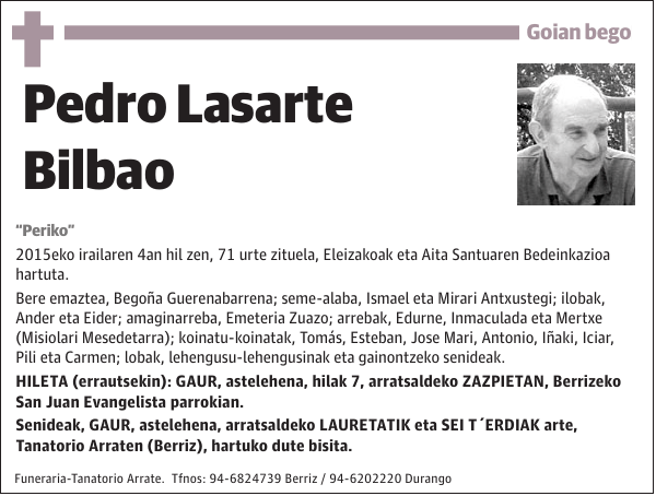 Pedro Lasarte Bilbao