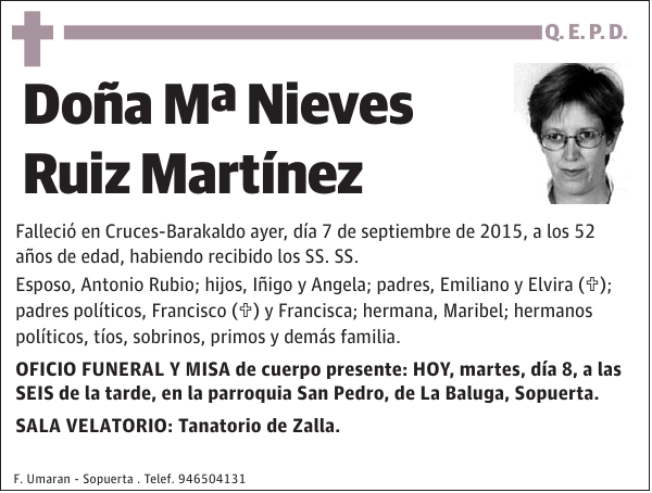 Mª Nieves Ruiz Martínez