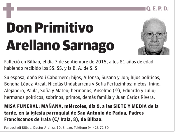 Primitivo Arellano Sarnago