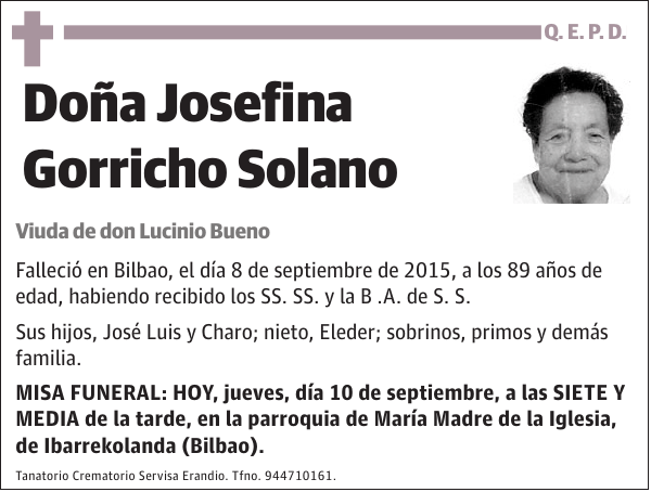 Josefina Gorricho Solano