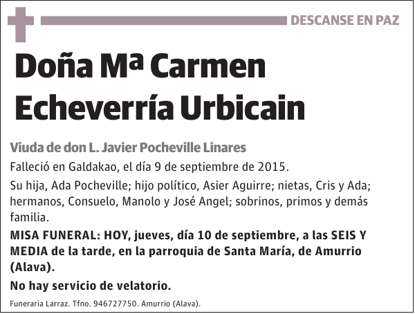 Mª Carmen Echeverría Urbicain