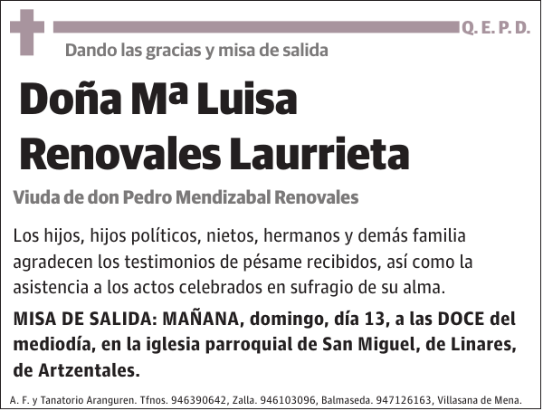 Mª Luisa Renovales Laurrieta