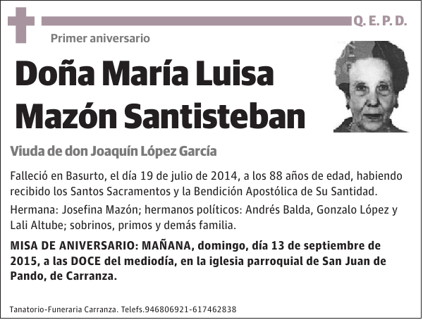 María Luisa Mazón Santisteban