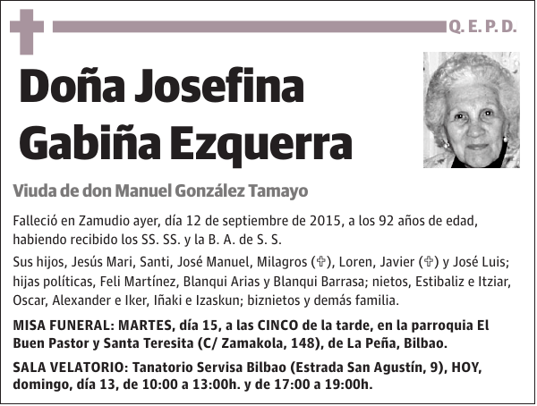 Josefina Gabiña Ezquerra