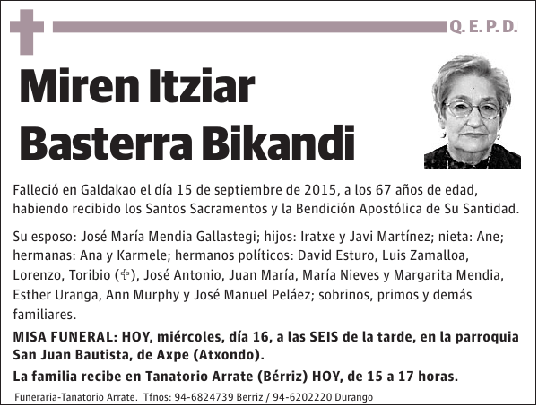 Miren Itziar Basterra Bikandi