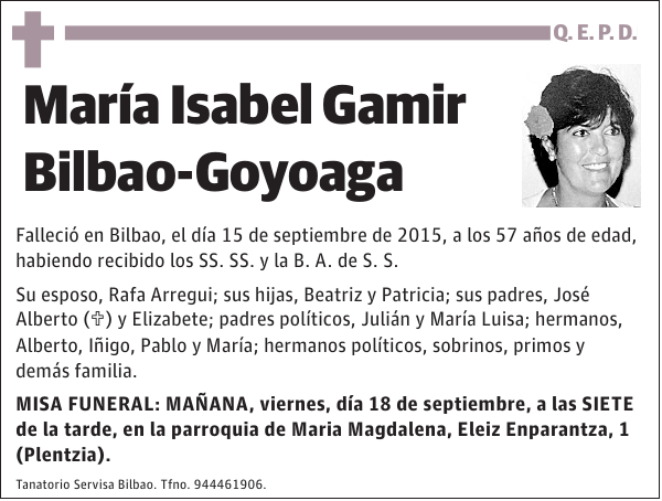 María Isabel Gamir Bilbao-Goyoaga