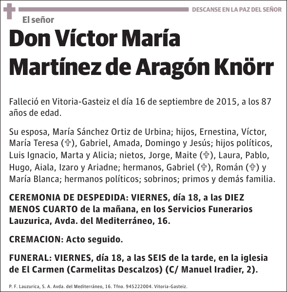 Víctor María Martínez de Aragón Knörr