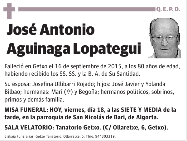 José Antonio Aguinaga Lopategui