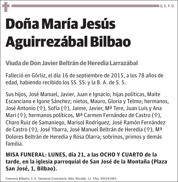 María Jesús Aguirrezábal Bilbao