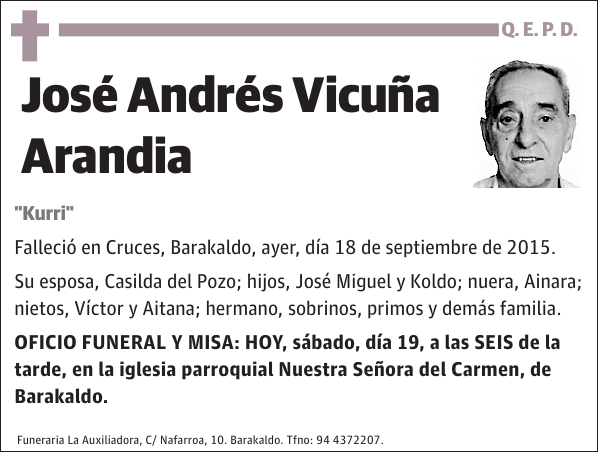 José Andrés Vicuña Arandia