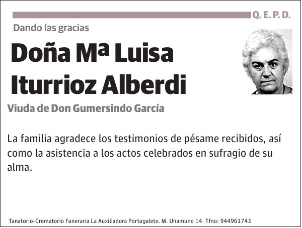 Mª Luisa Iturrioz Alberdi