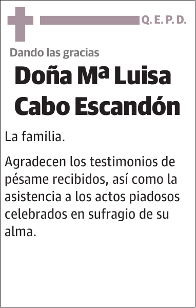 Mª Luisa Cabo Escandón