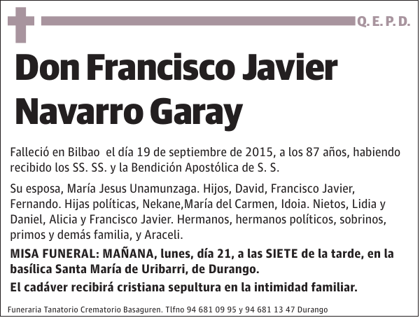 Francisco Javier Navarro Garay