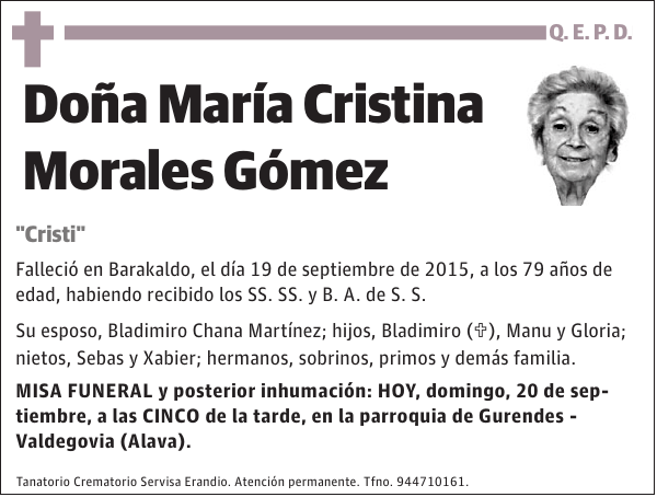 María Cristina Morales Gómez