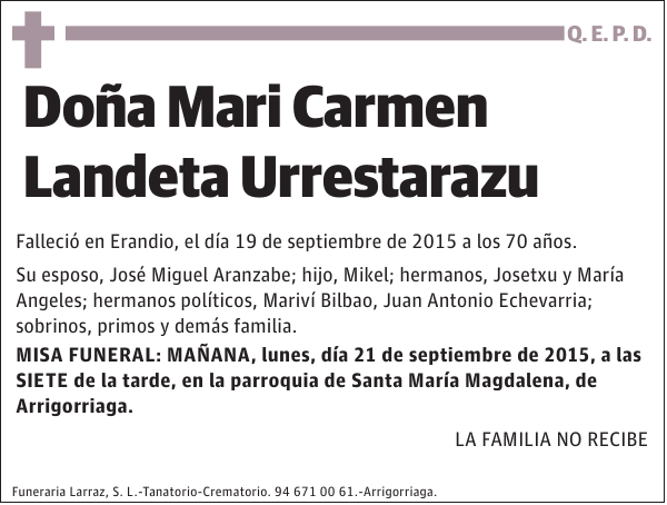 Mari Carmen Landeta Urrestarazu