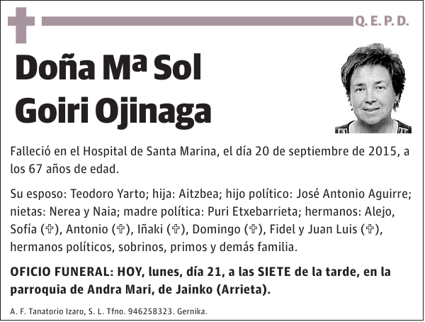 Mª Sol Goiri Ojinaga