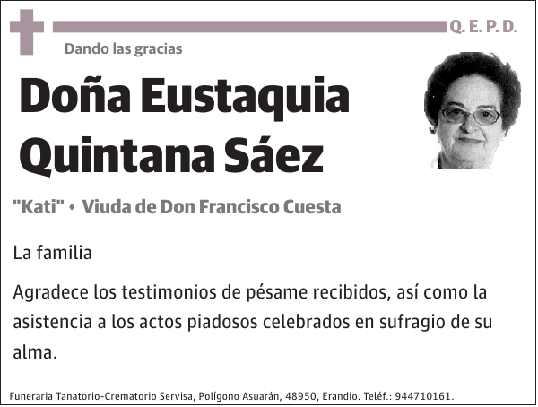 Eustaquia Quintana Sáez