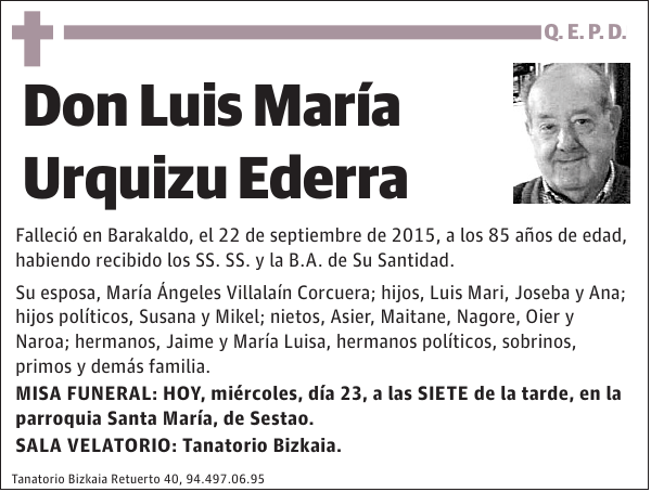 Luis María Urquizu Ederra