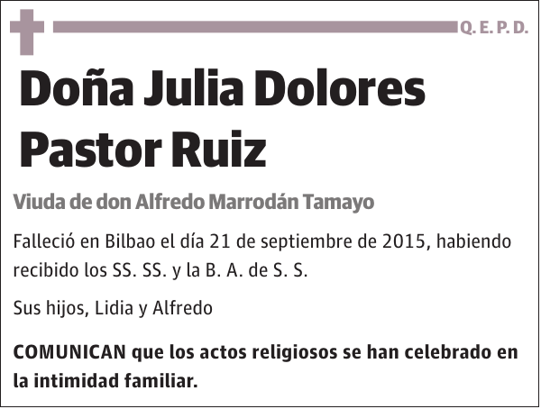 Julia Dolores Pastor Ruiz